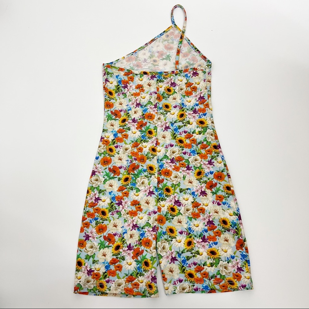 Zara Floral One Shoulder Romper - Picture 4 of 10